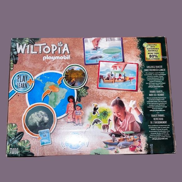NIB Playmobil Wiltopia Boat Trip to the Manatees Animals Sustainable Toy 71010 - Picture 2 of 5